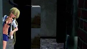 So this 3D rule 34 animation shows Shimakaze earning cash in the alley with a casual blowjob twist