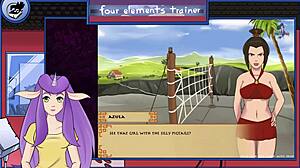 Avatar Last Airbender Four Elements Trainer Pt 31 - Beach Blowjob with Big Tits
