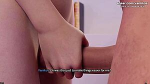 Freshwomen Petite Asian Babe With Glasses Fucked Doggystyle. Pussy Creampied in 3D Game!
