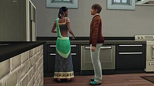 first night with newly married indian couple exploring big tits and anal in 3d anime wedding outfit