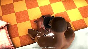 She's giving me a handjob with cute pigtails