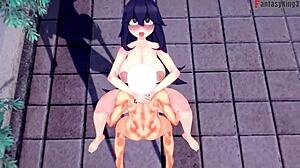 In a FANTASY POKEMON world, Hex Maniac trainer class dives into PUBLIC SEX outdoors.