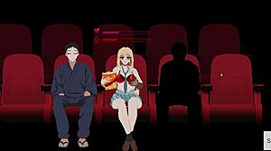 In the cinema, my dress-up darling gets wild with cowgirl masturbation and cum.