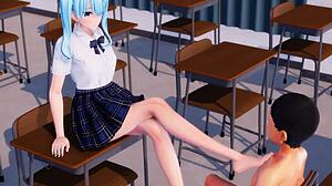 i get a footjob and a creampie in this 3d rule 34 hentai animation