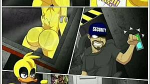 Hey, tjek denne vilde porno hentai med sexede skurke fra Five Nights at Freddys spil