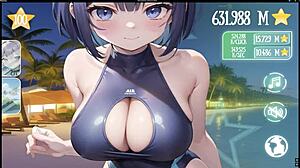 Bouncy Big Tits in Hentai Game - Cute Anal Action Awaits