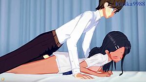 Hayase Nagatoro and Senpai share intense creampie sex in 3D hentai play.