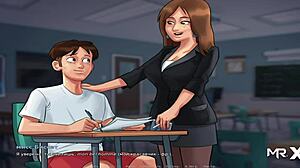 Lehrerin, kann ich deine Titten so anfassen in Summertime Saga Episode?