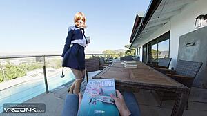 VR Conk Teen 18+ Redhead Nobara Kugisaki DEEPLY SUCKS and FUCKS ANALLY in Jujutsu Kaisen Parody PT 2