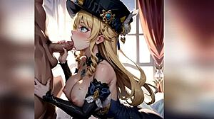 Massive cock slams into curvy milf's big ass and huge tits during intense homemade fucking session.