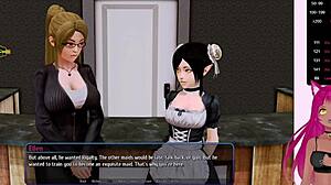 i'm hooked on harem hotel part 3 with vtuber lewdneko. elf maid's cute feet in bdsm play!