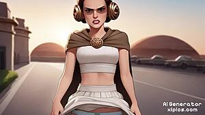 The story of Padme Amidala in sexy naked Star Wars hentai compilation