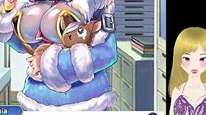 Anime Girl's Big Tits Fondled and Lactating