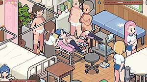 hentai game shows doctor handling patient in hospital with normal day gameplay