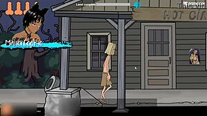 Fuckerman Fucks Brunettes Around Town In Hentai Game