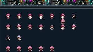 Hacker σε φουτουριστική πόλη γκαλερί