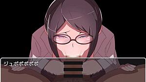 What if this evil female executive quest in Japanese version shows full gallery blowjob action?