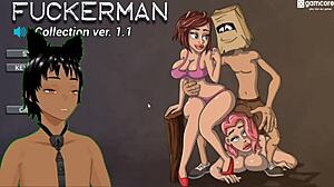 Fuckerman Fucks Brunettes Around Town In Hentai Game