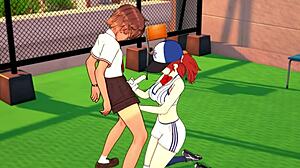 Трахаю Анну на крыше школы.