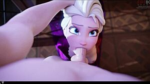 elsa gets her face stuffed by huge bwc in disney rule 34 deepthroat facial