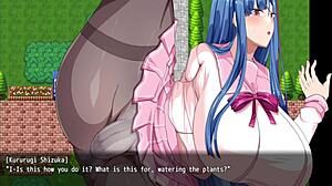 watering the garden with the student president's sexual fluids in huge tits psychics app academy part 2