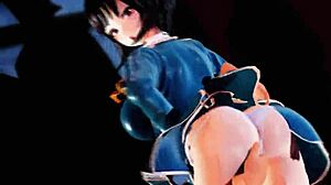 Takao Bass Knight Dancing In Azur Lane Hentai Animation.