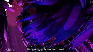 Cyberpunk vixen in big ass blowjob and cowgirl riding dominates sneaky burglar thief with femdom control. She devours him fully in animation.