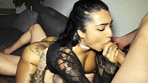 Gangbang Action as Yasmina Khan Takes on Four Big Cocks in Double Penetration and Creampie Orgy