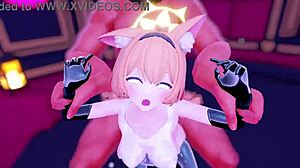 mary and hana race queen in 3d cartoon anime