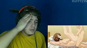 Watching the animation where boobs bounce in episode 01.