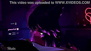 Cyberpunk vixen in big ass blowjob and cowgirl riding dominates sneaky burglar thief with femdom control. She devours him fully in animation.