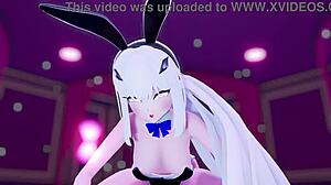 Melusine bunny in 3d cartoon anime