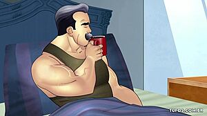 fucking the milf and 20-year-old girl in animated porn group scene.