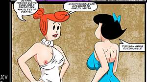 flintstones porn comic: caring for neighbor on christmas?