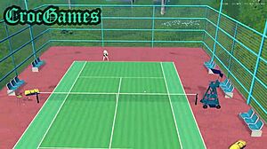 i play tennis in this hentai anime game.