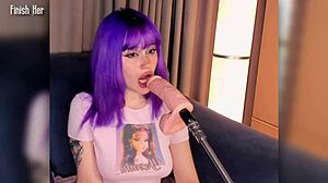 i watch softcore alt anime girl with petite body and tattoo dancing