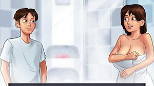 Let's play Summertime Saga sex in the shower with big cock?
