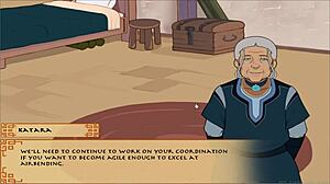 Old lady in four elements trainer gets assfucked hard!