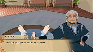 Old lady in four elements trainer gets assfucked hard!