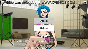 Jinx Feels Rough Cowgirl Riding And Creampie In Studio Game.