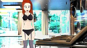 Amouranth animation featuring her in various poses