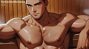Married Straight Men Cheat with Gay Orgy in Sauna Featuring Pinoy Anime Hentai Action