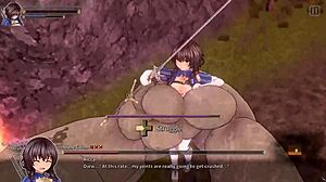 Holy Knight Ricca gets drilled by rock cock in animation