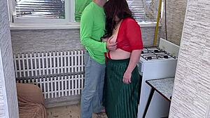 Amateur Anal Sex with Mature Housewife Featuring Big Shapes. Bbw Milf Mommy with Big Ass, Big Tits, and Natural Boobs in Homemade Taboo Action.