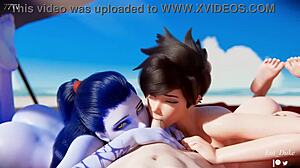 I can't believe how Mercy and D.Va get their asses fucked in this Overwatch PMV, it's so heartless and hot.