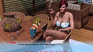 Alternate Worlds Part 1 Reveals Stepmom in Bikini at Pool with Horny Crossdressing Babe Moments