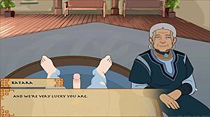 Old lady in four elements trainer gets assfucked hard!