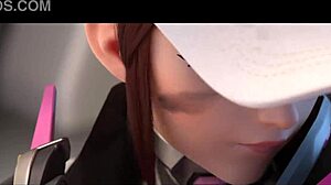 Intense overwatch hentai with d.va, widowmaker, and tracer