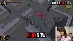 High-quality 3D animation of Narcos nude sex scene with blowjob and babe in detailed porn game