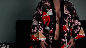 how cute do i look sucking cock in my new kimono from anime dakimakura pillow